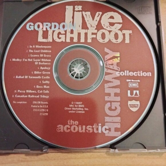 Gordon Lightfoot Live CD The Acoustic Highway Collection 1999 Release EMI Reco - Picture 3 of 5